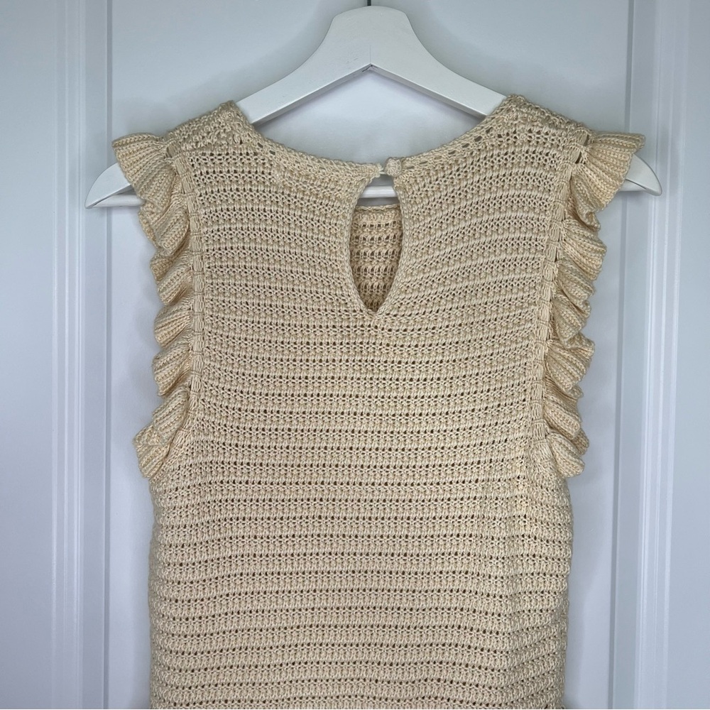 Mable Yellow Knit Ruffle Top - Picture 5 of 5